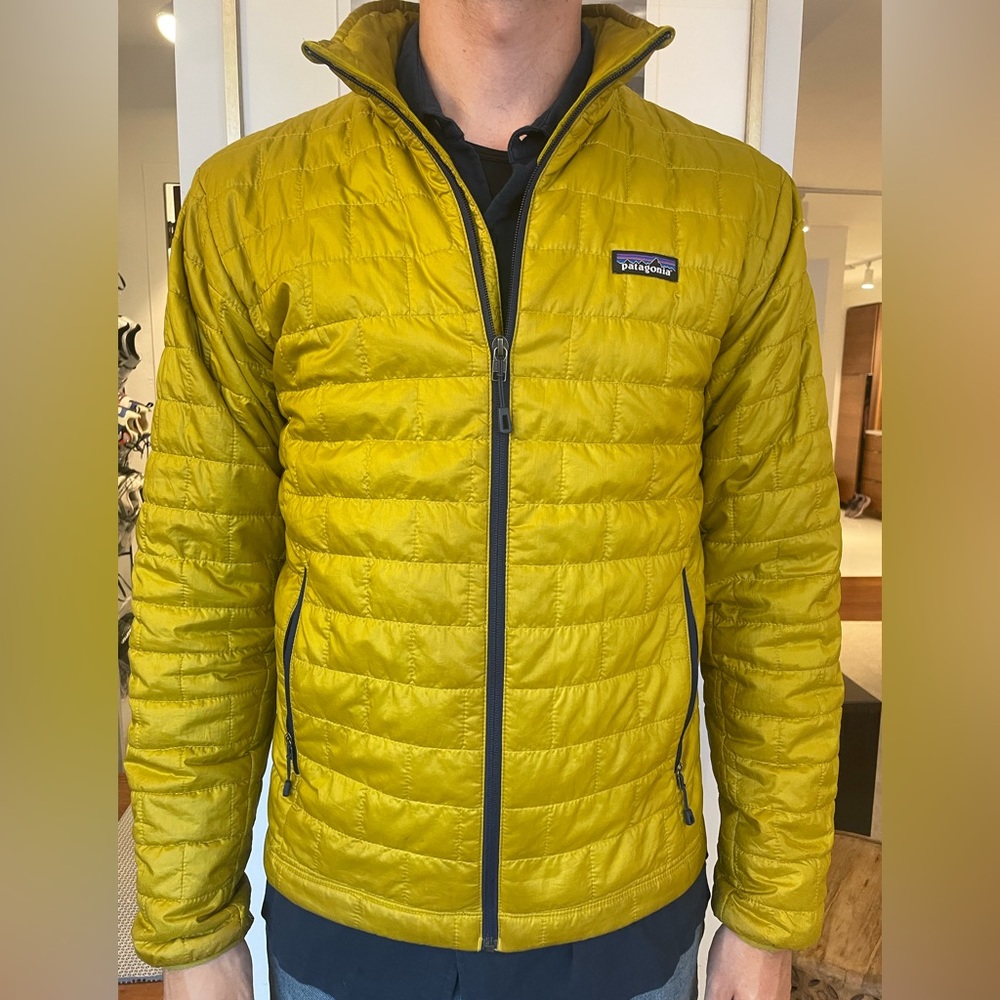 Patagonia puffer jacket in yellow